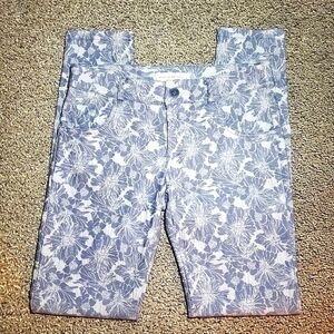 ⭐️RINASCIMENTO SUMMER FLORAL BLUE LIGHT WASH DENIM CHAMBRAY STRAIGHT LEG SMALL